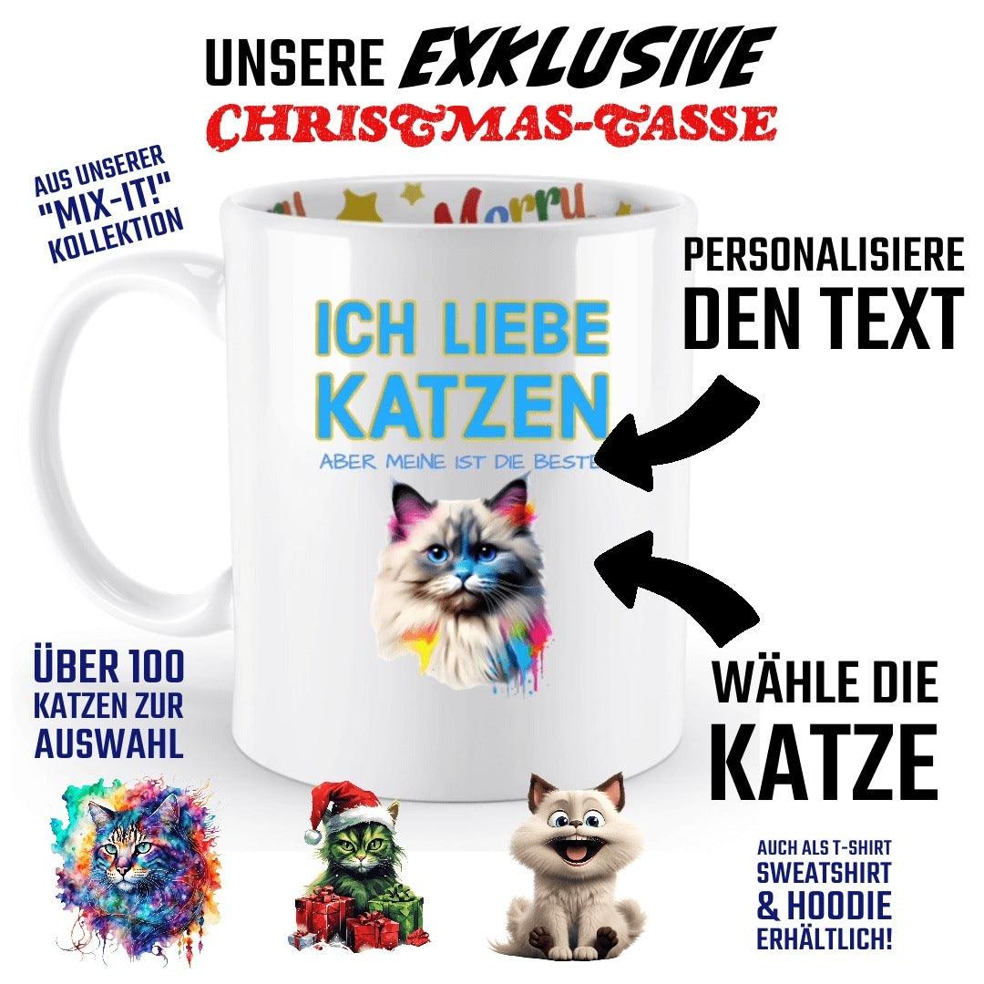 Wähle eine Katze aus der Bibliothek und füge einen Satz hinzu!