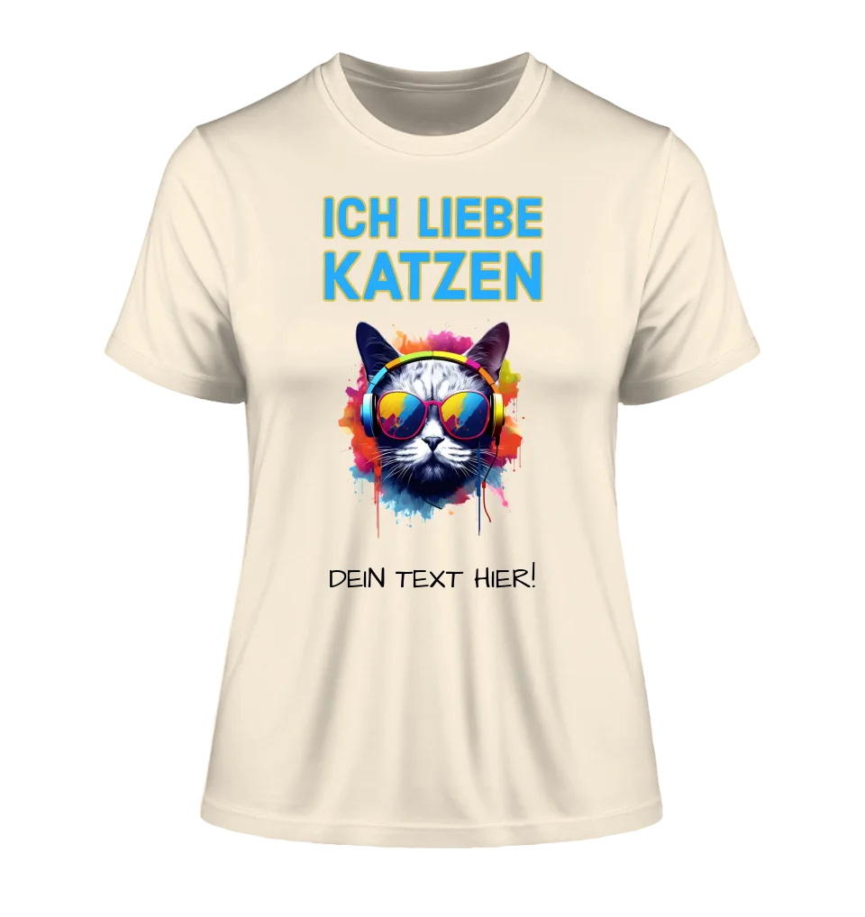 Wähle die Katze (mit Motivauswahl + Text) • Ladies Premium T-Shirt XS-2XL aus Bio-Baumwolle für Damen • Exklusivdesign • personalisiert