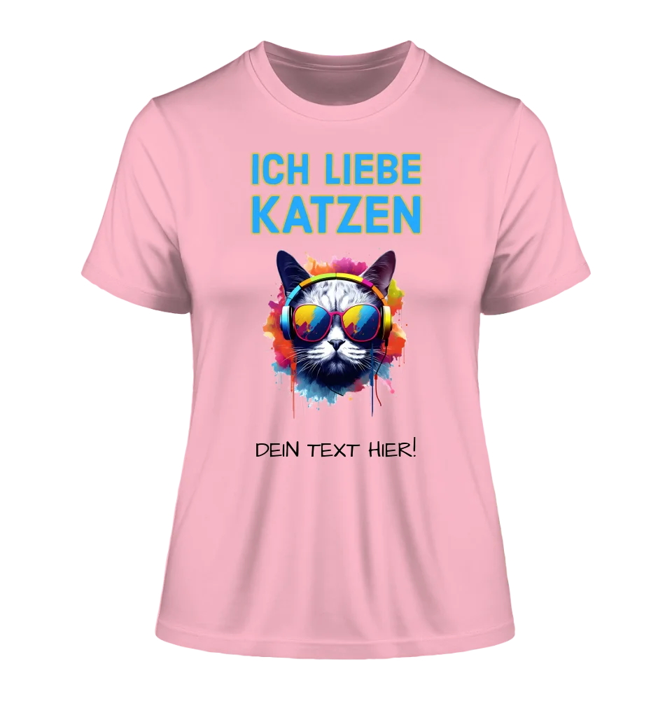 Wähle die Katze (mit Motivauswahl + Text) • Ladies Premium T-Shirt XS-2XL aus Bio-Baumwolle für Damen • Exklusivdesign • personalisiert