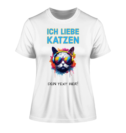 Wähle die Katze (mit Motivauswahl + Text) • Ladies Premium T-Shirt XS-2XL aus Bio-Baumwolle für Damen • Exklusivdesign • personalisiert