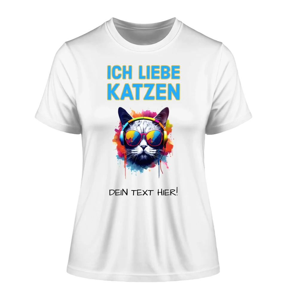 Wähle die Katze (mit Motivauswahl + Text) • Ladies Premium T-Shirt XS-2XL aus Bio-Baumwolle für Damen • Exklusivdesign • personalisiert