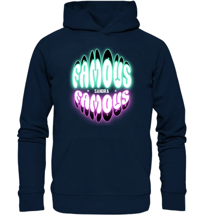 FAMOUS + Name • personalized text • Unisex Premium Hoodie XS-5XL made of organic cotton for women &amp; men • Exclusive design • personalized