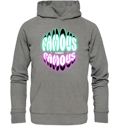 FAMOUS + Name • personalized text • Unisex Premium Hoodie XS-5XL made of organic cotton for women &amp; men • Exclusive design • personalized