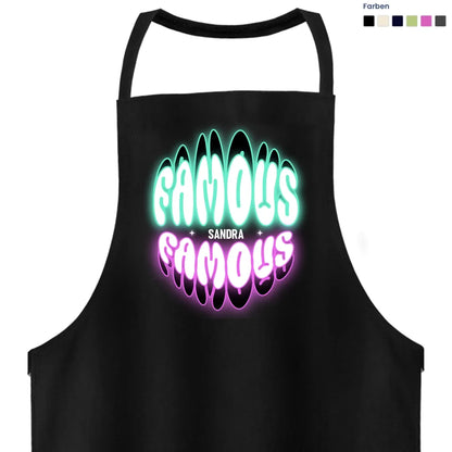 Famous + Name • BBQ apron • Apron / Cooking apron / Grill apron • personalized