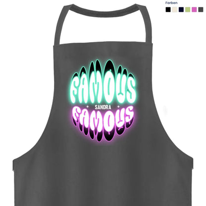 Famous + Name • BBQ apron • Apron / Cooking apron / Grill apron • personalized