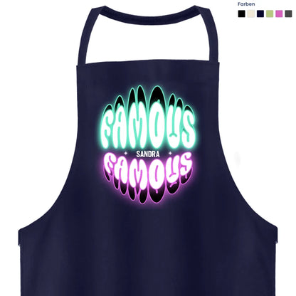 Famous + Name • BBQ apron • Apron / Cooking apron / Grill apron • personalized