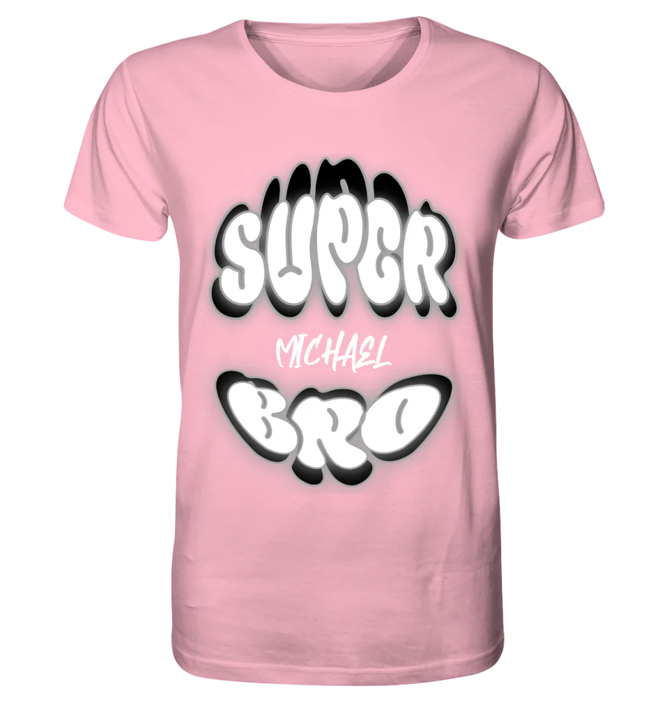 SUPER BRO + Name • personalized text • Unisex Premium T-Shirt XS-5XL made of organic cotton for women &amp; men • Exclusive design • personalized