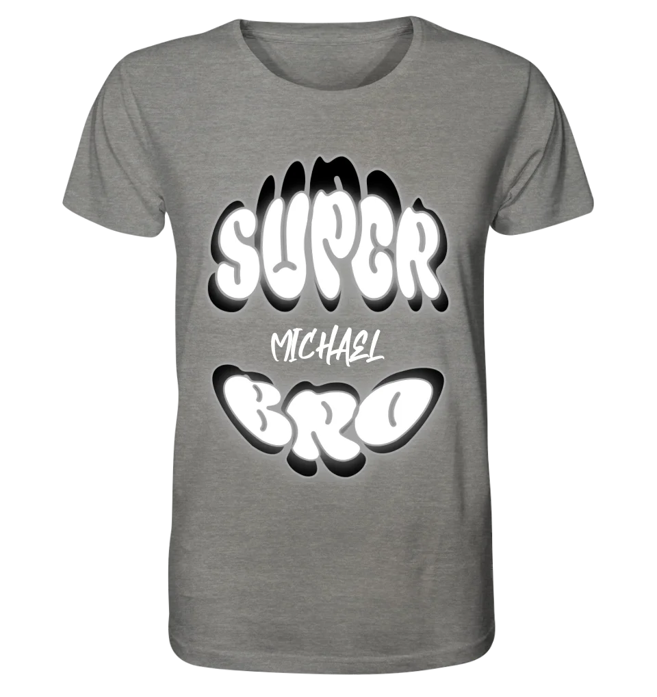 SUPER BRO + Name • personalized text • Unisex Premium T-Shirt XS-5XL made of organic cotton for women &amp; men • Exclusive design • personalized