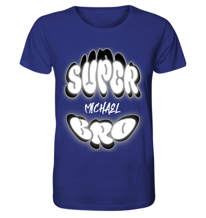 SUPER BRO + Name • personalized text • Unisex Premium T-Shirt XS-5XL made of organic cotton for women &amp; men • Exclusive design • personalized