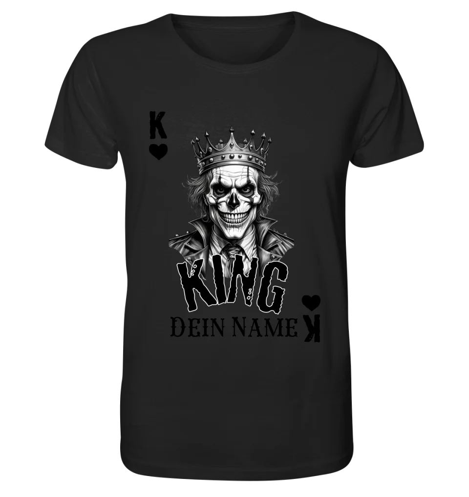 Poker King + dein Name • Unisex Premium T-Shirt XS-5XL aus Bio-Baumwolle für Damen & Herren • Exklusivdesign • personalisiert