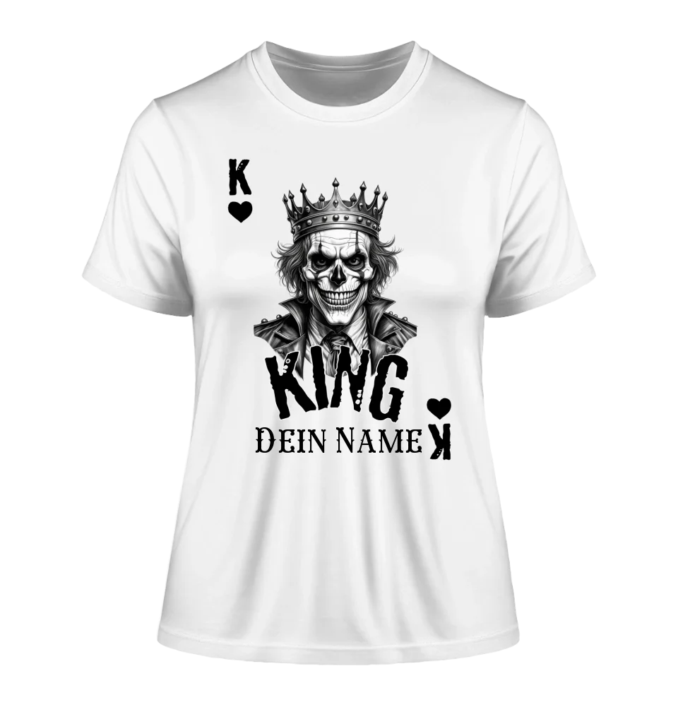 Poker King + dein Name • Ladies Premium T-Shirt XS-2XL aus Bio-Baumwolle für Damen • Exklusivdesign • personalisiert