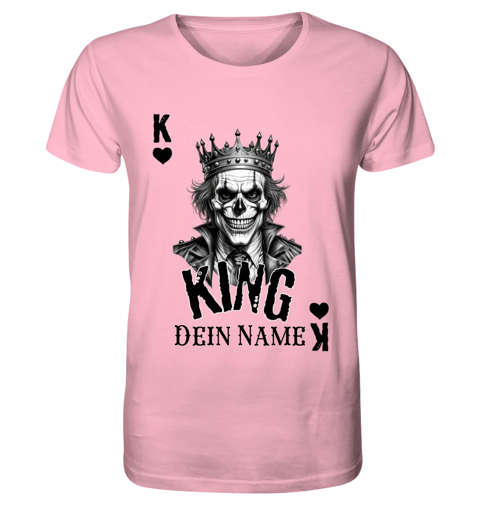 Poker King + dein Name • Unisex Premium T-Shirt XS-5XL aus Bio-Baumwolle für Damen & Herren • Exklusivdesign • personalisiert