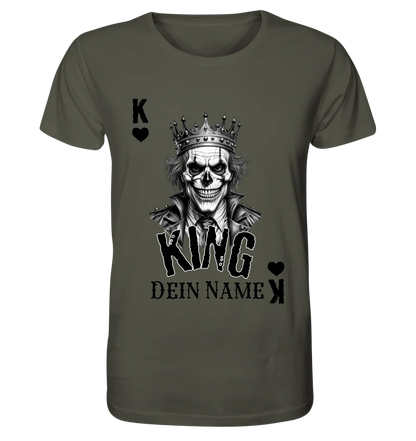 Poker King + dein Name • Unisex Premium T-Shirt XS-5XL aus Bio-Baumwolle für Damen & Herren • Exklusivdesign • personalisiert