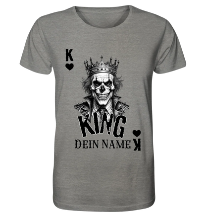 Poker King + dein Name • Unisex Premium T-Shirt XS-5XL aus Bio-Baumwolle für Damen & Herren • Exklusivdesign • personalisiert