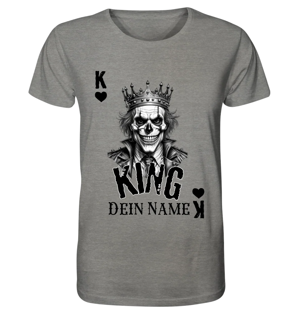 Poker King + dein Name • Unisex Premium T-Shirt XS-5XL aus Bio-Baumwolle für Damen & Herren • Exklusivdesign • personalisiert