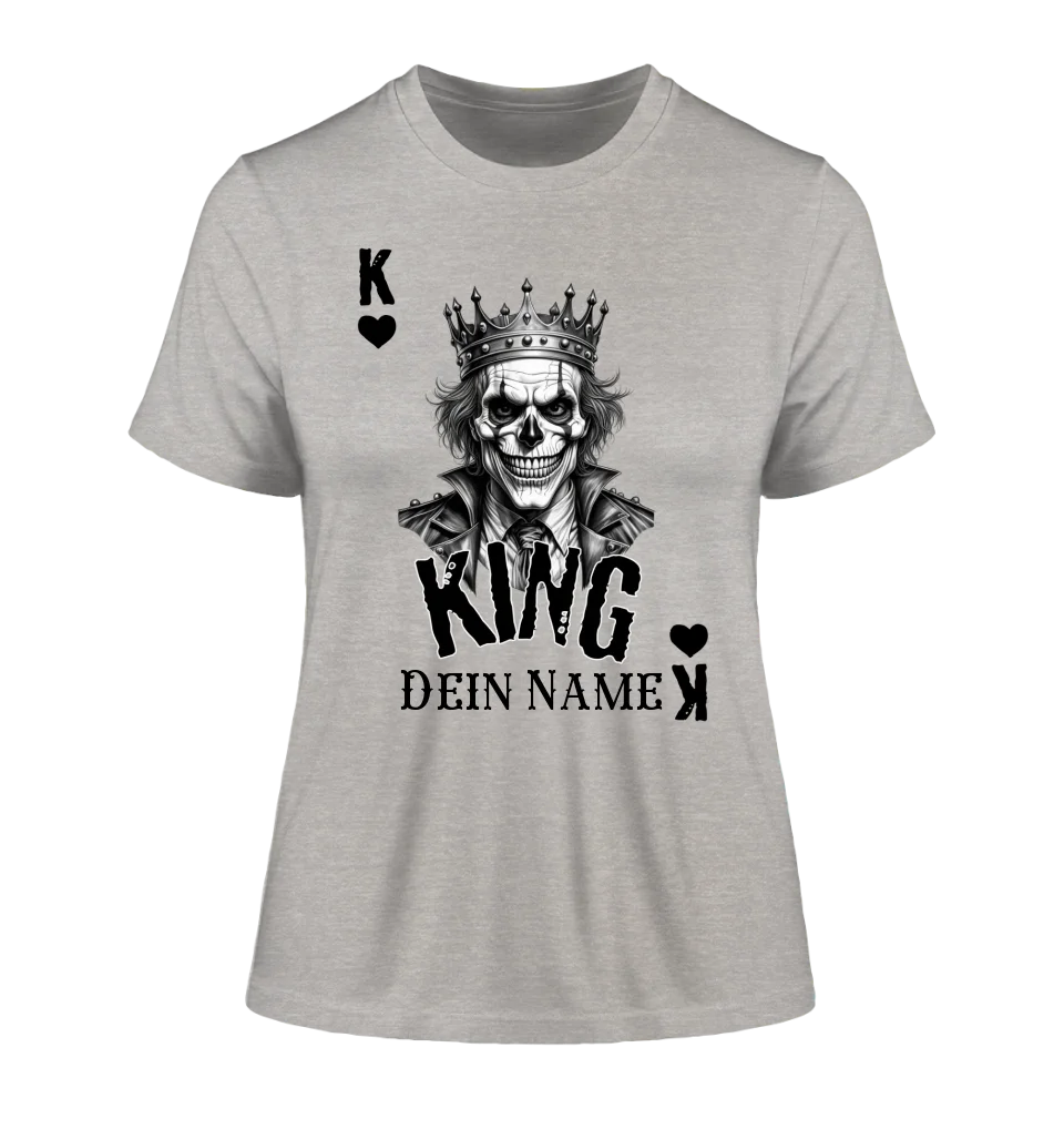 Poker King + dein Name • Ladies Premium T-Shirt XS-2XL aus Bio-Baumwolle für Damen • Exklusivdesign • personalisiert