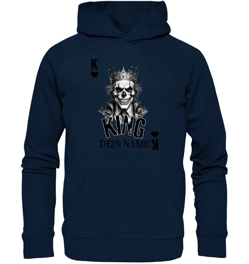 Poker King + dein Name • Unisex Premium Hoodie XS-5XL aus Bio-Baumwolle für Damen & Herren • Exklusivdesign • personalisiert