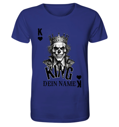 Poker King + dein Name • Unisex Premium T-Shirt XS-5XL aus Bio-Baumwolle für Damen & Herren • Exklusivdesign • personalisiert