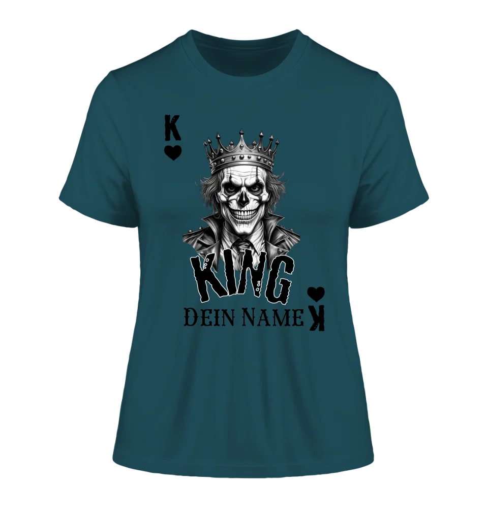 Poker King + dein Name • Ladies Premium T-Shirt XS-2XL aus Bio-Baumwolle für Damen • Exklusivdesign • personalisiert