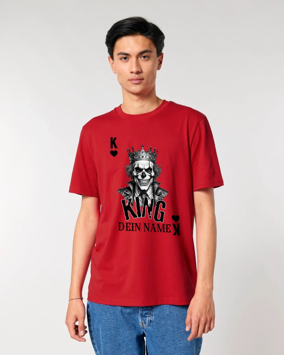 Poker King + dein Name • Unisex Premium T-Shirt XS-5XL aus Bio-Baumwolle für Damen & Herren • Exklusivdesign • personalisiert