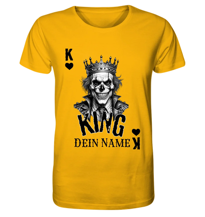 Poker King + dein Name • Unisex Premium T-Shirt XS-5XL aus Bio-Baumwolle für Damen & Herren • Exklusivdesign • personalisiert