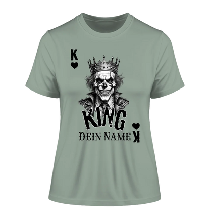 Poker King + dein Name • Ladies Premium T-Shirt XS-2XL aus Bio-Baumwolle für Damen • Exklusivdesign • personalisiert