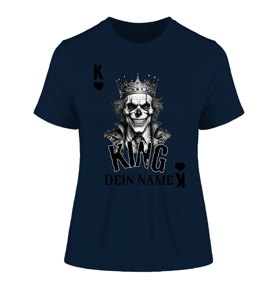 Poker King + dein Name • Ladies Premium T-Shirt XS-2XL aus Bio-Baumwolle für Damen • Exklusivdesign • personalisiert