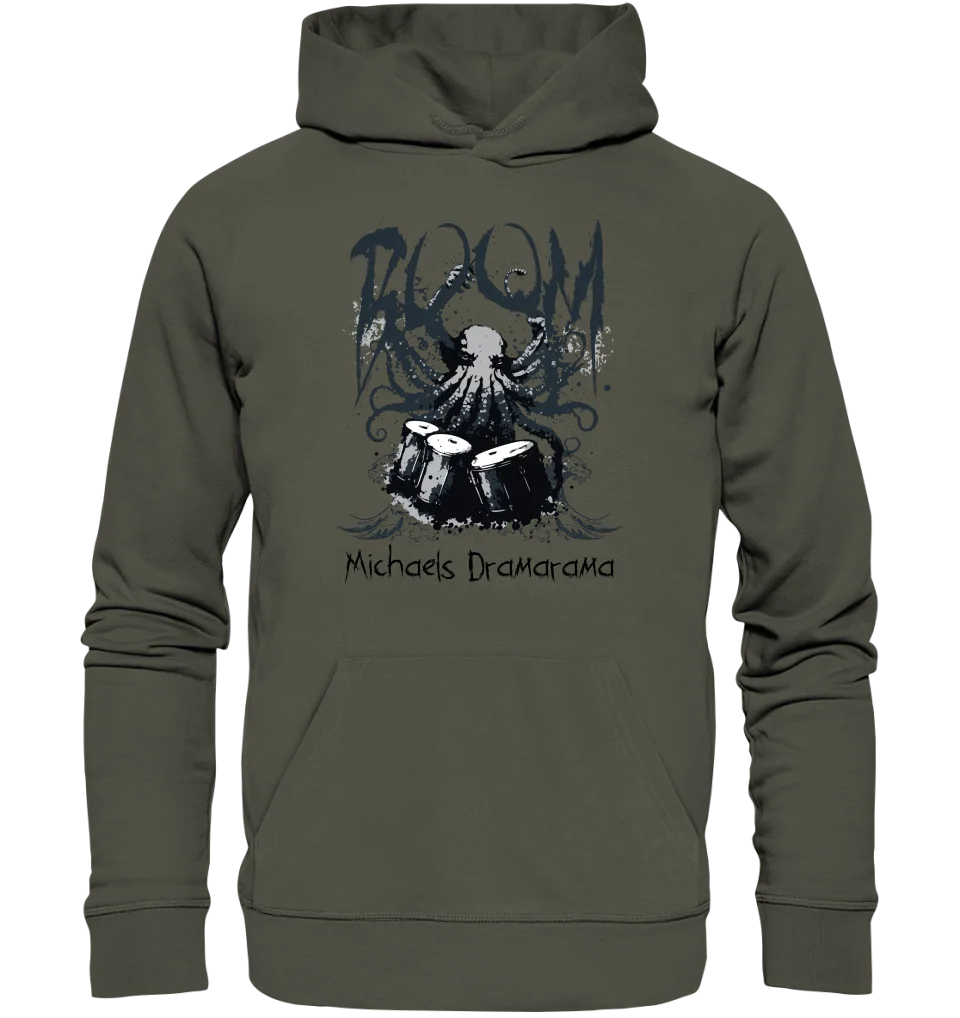 Drama Drummer Schlagzeuger + Wunschtext • Musik • Unisex Premium Hoodie XS-5XL aus Bio-Baumwolle für Damen & Herren