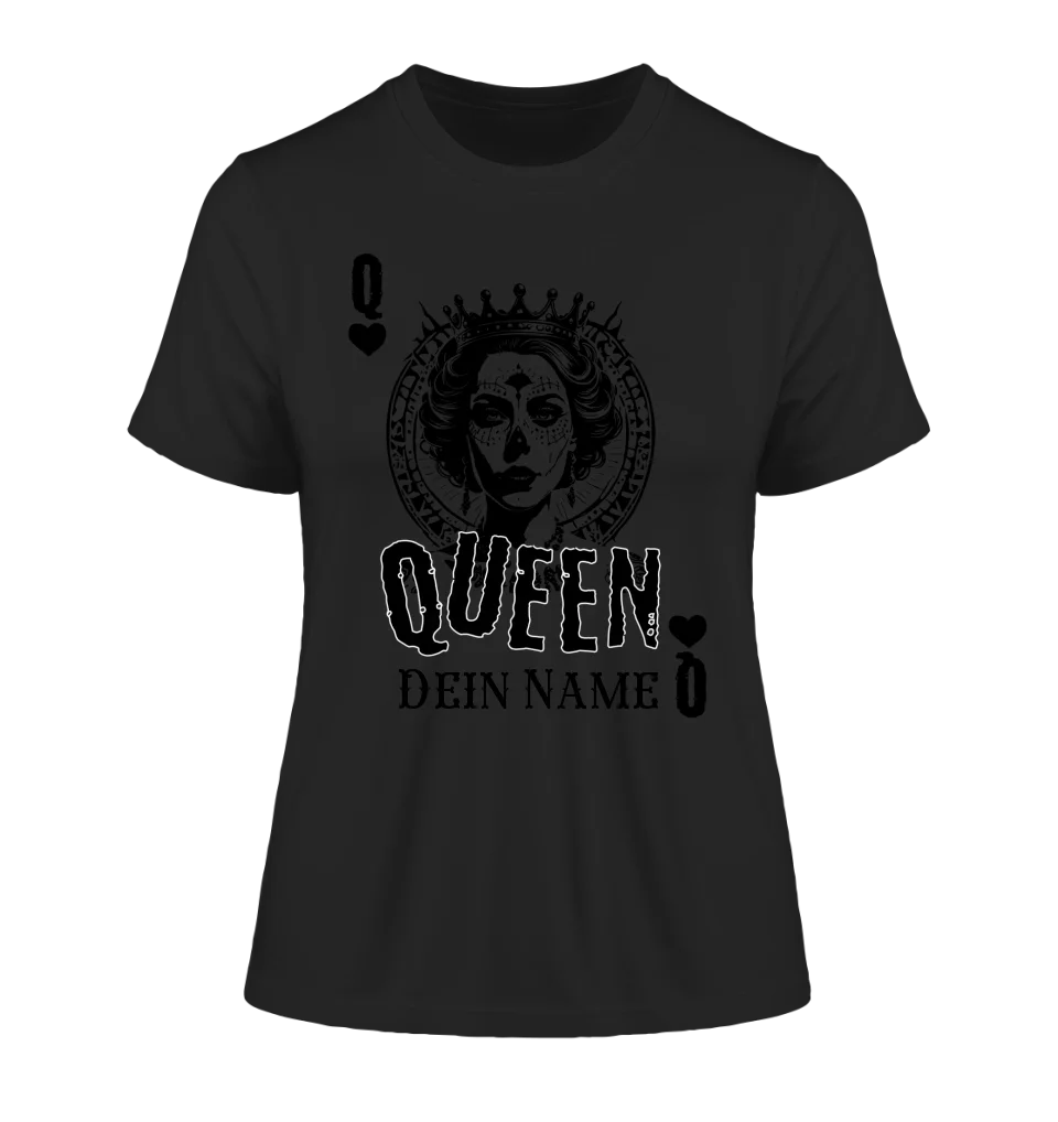 Poker Queen + dein Name • Ladies Premium T-Shirt XS-2XL aus Bio-Baumwolle für Damen • Exklusivdesign • personalisiert