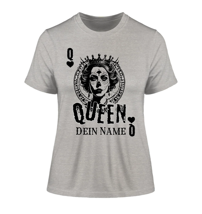 Poker Queen + dein Name • Ladies Premium T-Shirt XS-2XL aus Bio-Baumwolle für Damen • Exklusivdesign • personalisiert