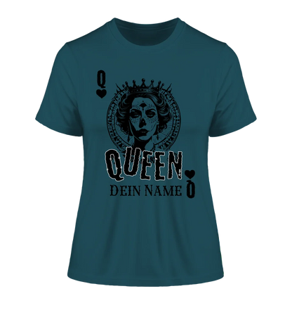 Poker Queen + dein Name • Ladies Premium T-Shirt XS-2XL aus Bio-Baumwolle für Damen • Exklusivdesign • personalisiert