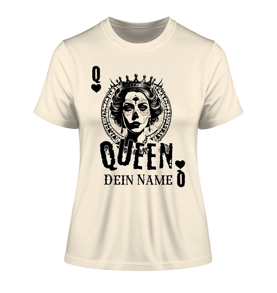 Poker Queen + dein Name • Ladies Premium T-Shirt XS-2XL aus Bio-Baumwolle für Damen • Exklusivdesign • personalisiert