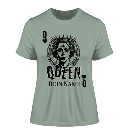 Poker Queen + dein Name • Ladies Premium T-Shirt XS-2XL aus Bio-Baumwolle für Damen • Exklusivdesign • personalisiert