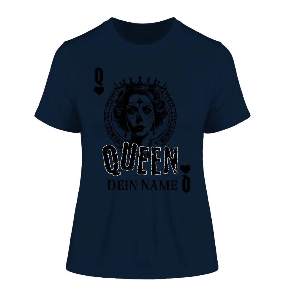 Poker Queen + dein Name • Ladies Premium T-Shirt XS-2XL aus Bio-Baumwolle für Damen • Exklusivdesign • personalisiert