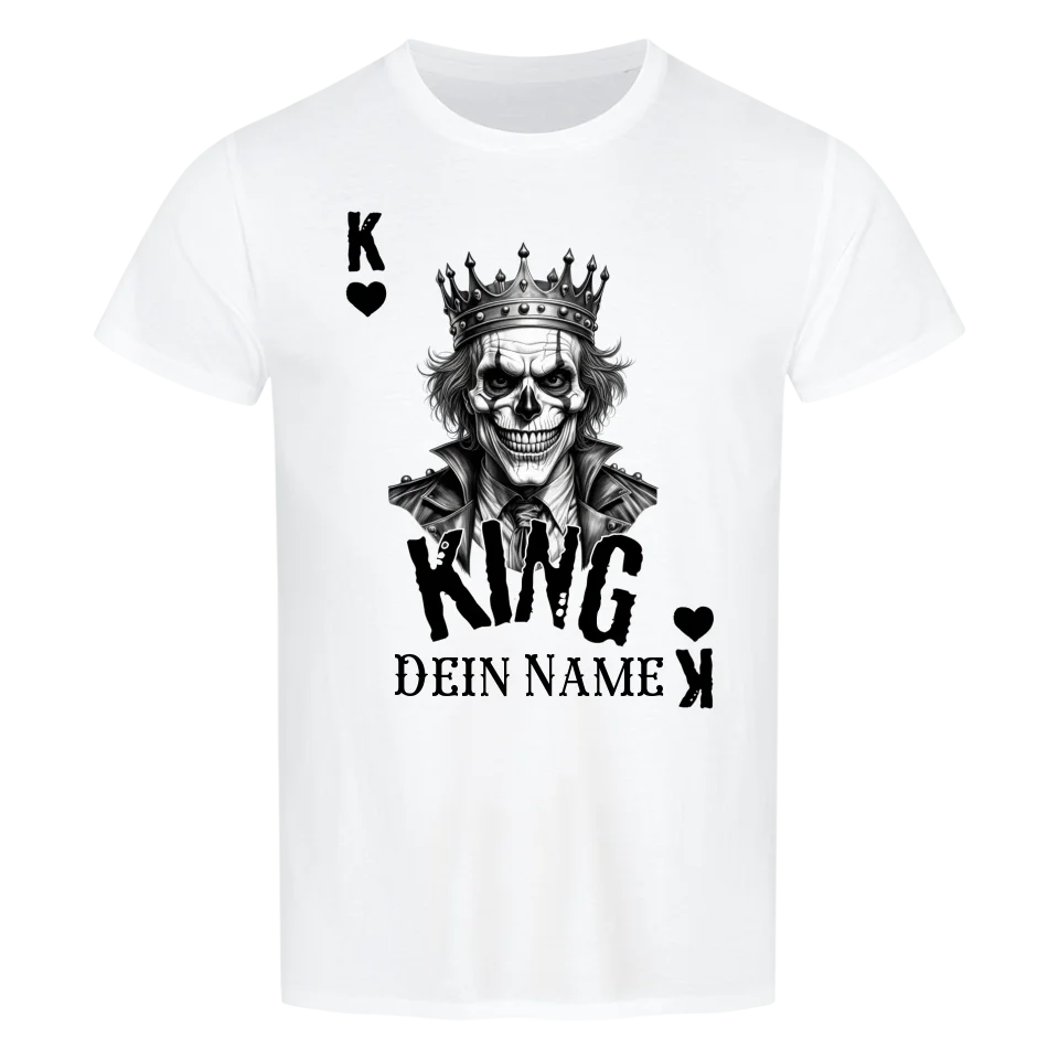 Poker King + dein Name • preiswertes Classic T-Shirt Unisex/Bio