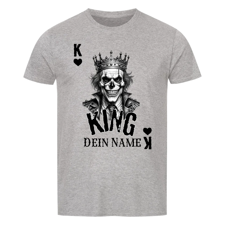 Poker King + dein Name • preiswertes Classic T-Shirt Unisex/Bio