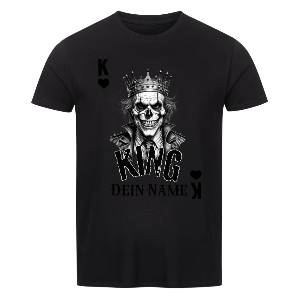 Poker King + dein Name • preiswertes Classic T-Shirt Unisex/Bio