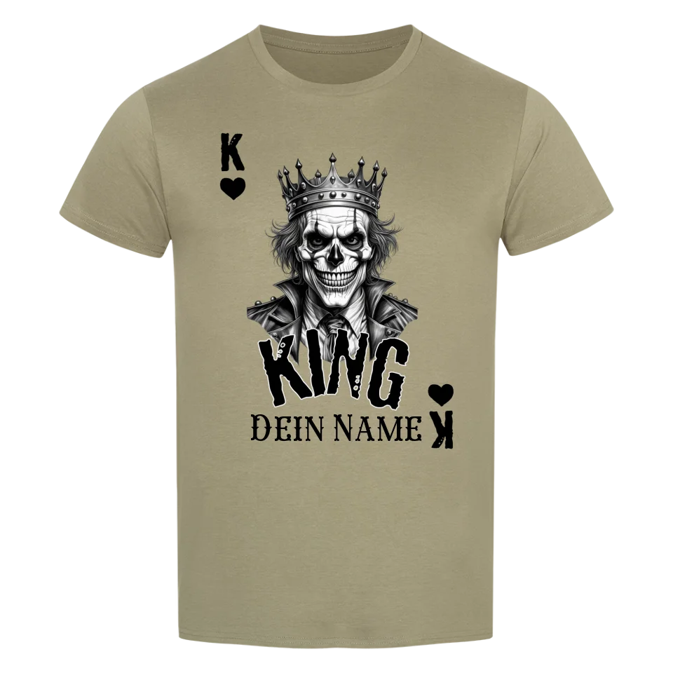 Poker King + dein Name • preiswertes Classic T-Shirt Unisex/Bio