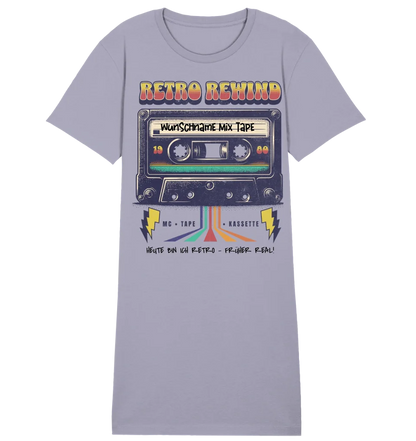 Retro MC 1960 bis 1999 + Wunschtext • Ladies Premium T-Shirt Kleid aus Bio-Baumwolle S-2XL  • Exklusivdesign • personalisiert