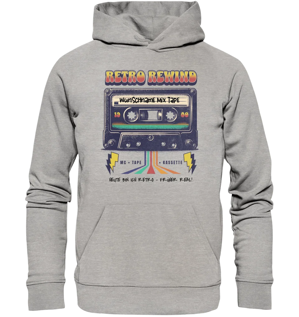 Retro MC 1960 bis 1999 + Wunschtext • Unisex Premium Hoodie XS-5XL aus Bio-Baumwolle für Damen & Herren