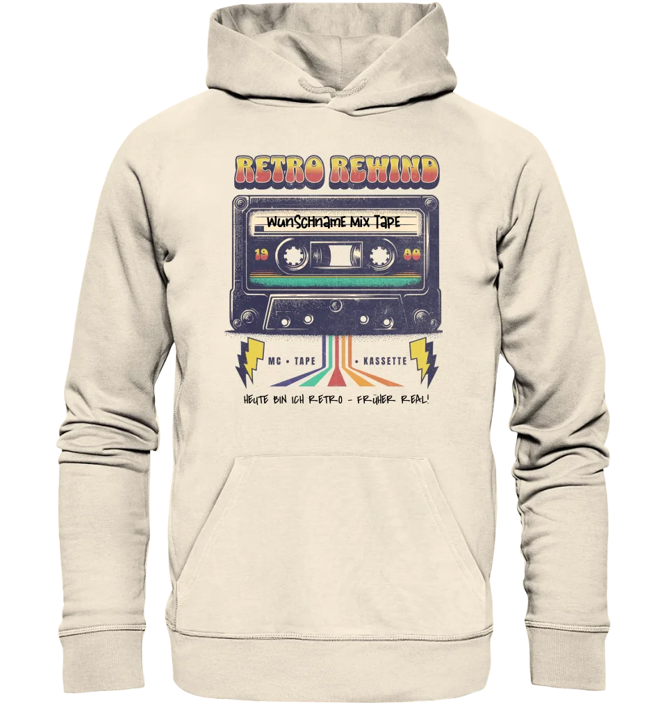 Retro MC 1960 bis 1999 + Wunschtext • Unisex Premium Hoodie XS-5XL aus Bio-Baumwolle für Damen & Herren