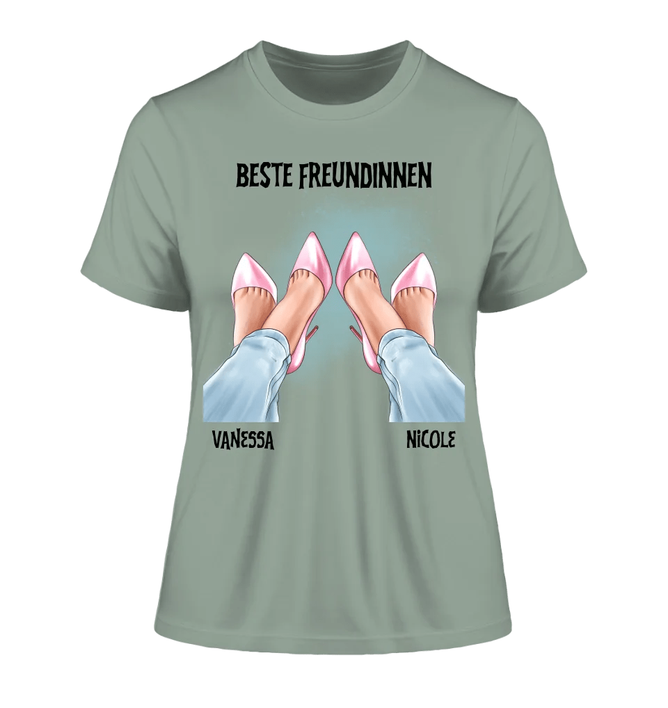 Beste Freundinnen Beine • Ladies Premium T-Shirt XS - 2XL aus Bio - Baumwolle für Damen • Exklusivdesign • personalisiert von HalloGeschenk.de