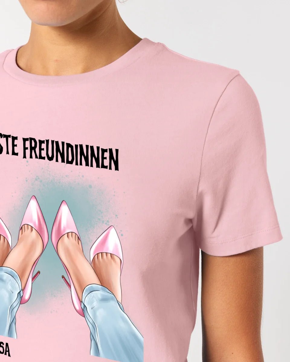 Beste Freundinnen Beine • Ladies Premium T-Shirt XS - 2XL aus Bio - Baumwolle für Damen • Exklusivdesign • personalisiert von HalloGeschenk.de