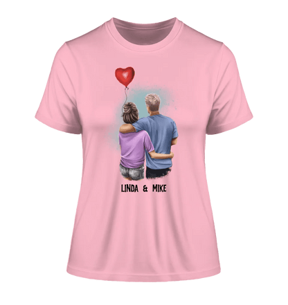 Couple Creator Ballon Love • Liebe • Beziehung • Paar Designer • Ladies Premium T-Shirt XS - 2XL aus Bio - Baumwolle für Damen • Exklusivdesign • personalisiert • Motivauswahl • personalisierbar von HalloGeschenk.de