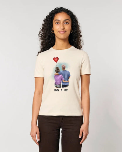 Couple Creator Ballon Love • Liebe • Beziehung • Paar Designer • Ladies Premium T-Shirt XS - 2XL aus Bio - Baumwolle für Damen • Exklusivdesign • personalisiert • Motivauswahl • personalisierbar von HalloGeschenk.de