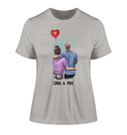 Couple Creator Ballon Love • Liebe • Beziehung • Paar Designer • Ladies Premium T-Shirt XS - 2XL aus Bio - Baumwolle für Damen • Exklusivdesign • personalisiert • Motivauswahl • personalisierbar von HalloGeschenk.de