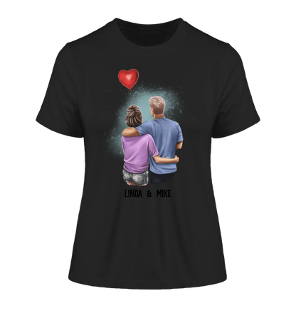 Couple Creator Ballon Love • Liebe • Beziehung • Paar Designer • Ladies Premium T-Shirt XS - 2XL aus Bio - Baumwolle für Damen • Exklusivdesign • personalisiert • Motivauswahl • personalisierbar von HalloGeschenk.de