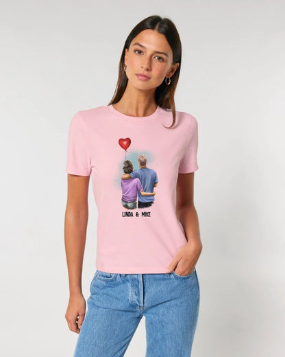 Couple Creator Ballon Love • Liebe • Beziehung • Paar Designer • Ladies Premium T-Shirt XS - 2XL aus Bio - Baumwolle für Damen • Exklusivdesign • personalisiert • Motivauswahl • personalisierbar von HalloGeschenk.de