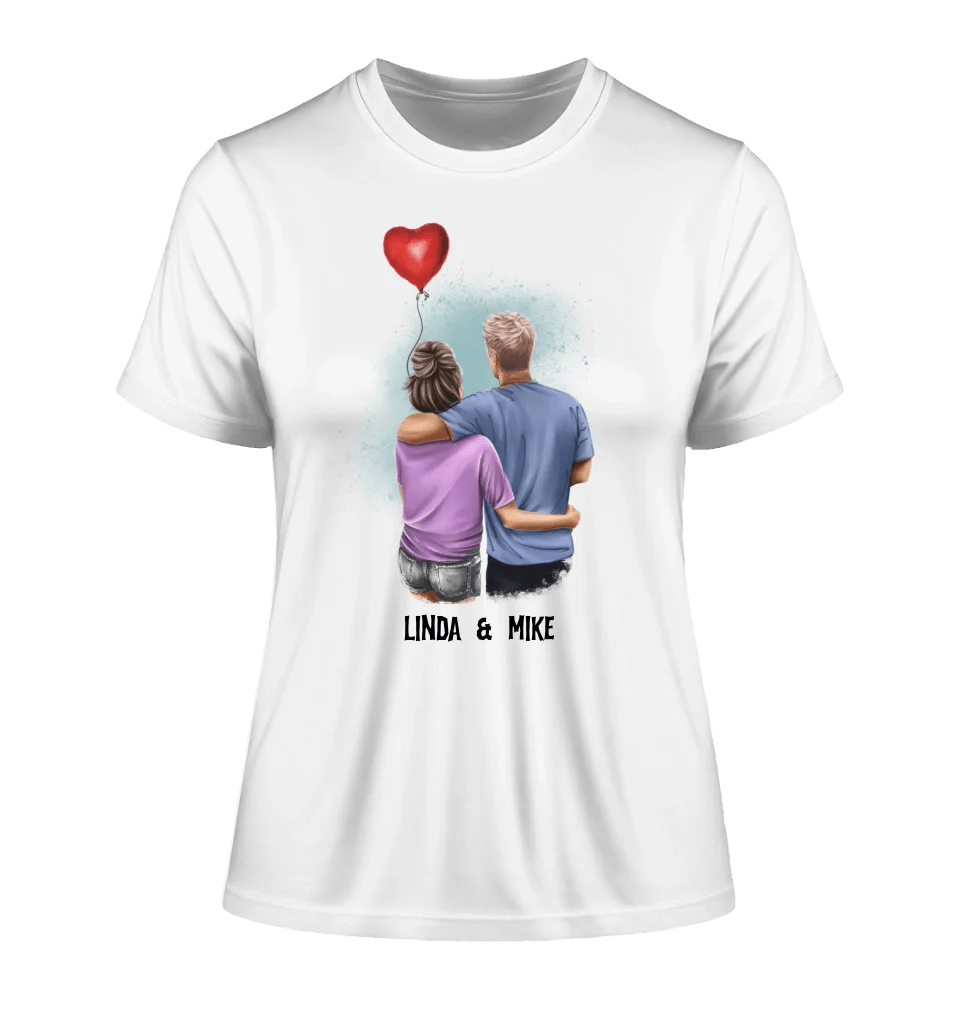 Couple Creator Ballon Love • Liebe • Beziehung • Paar Designer • Ladies Premium T-Shirt XS - 2XL aus Bio - Baumwolle für Damen • Exklusivdesign • personalisiert • Motivauswahl • personalisierbar von HalloGeschenk.de