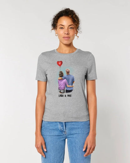 Couple Creator Ballon Love • Liebe • Beziehung • Paar Designer • Ladies Premium T-Shirt XS - 2XL aus Bio - Baumwolle für Damen • Exklusivdesign • personalisiert • Motivauswahl • personalisierbar von HalloGeschenk.de